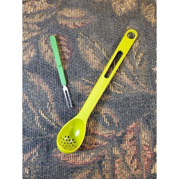 Joseph Joseph Green Scoop & Pick Jar Spoon and Fork Set - Picture 2 of 4